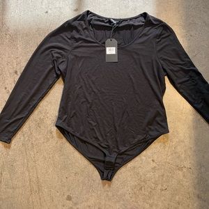 Black Long Sleeve Bodysuit, Size 20